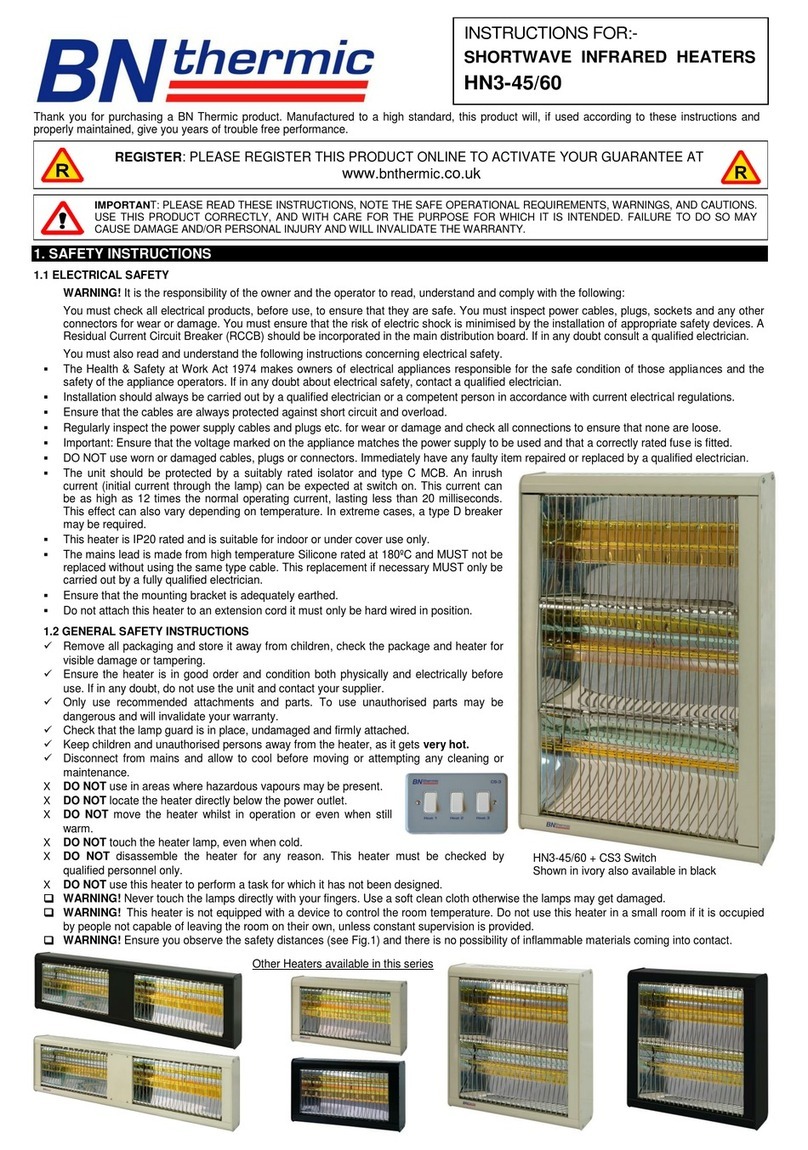BN Thermic HN3-45 User manual