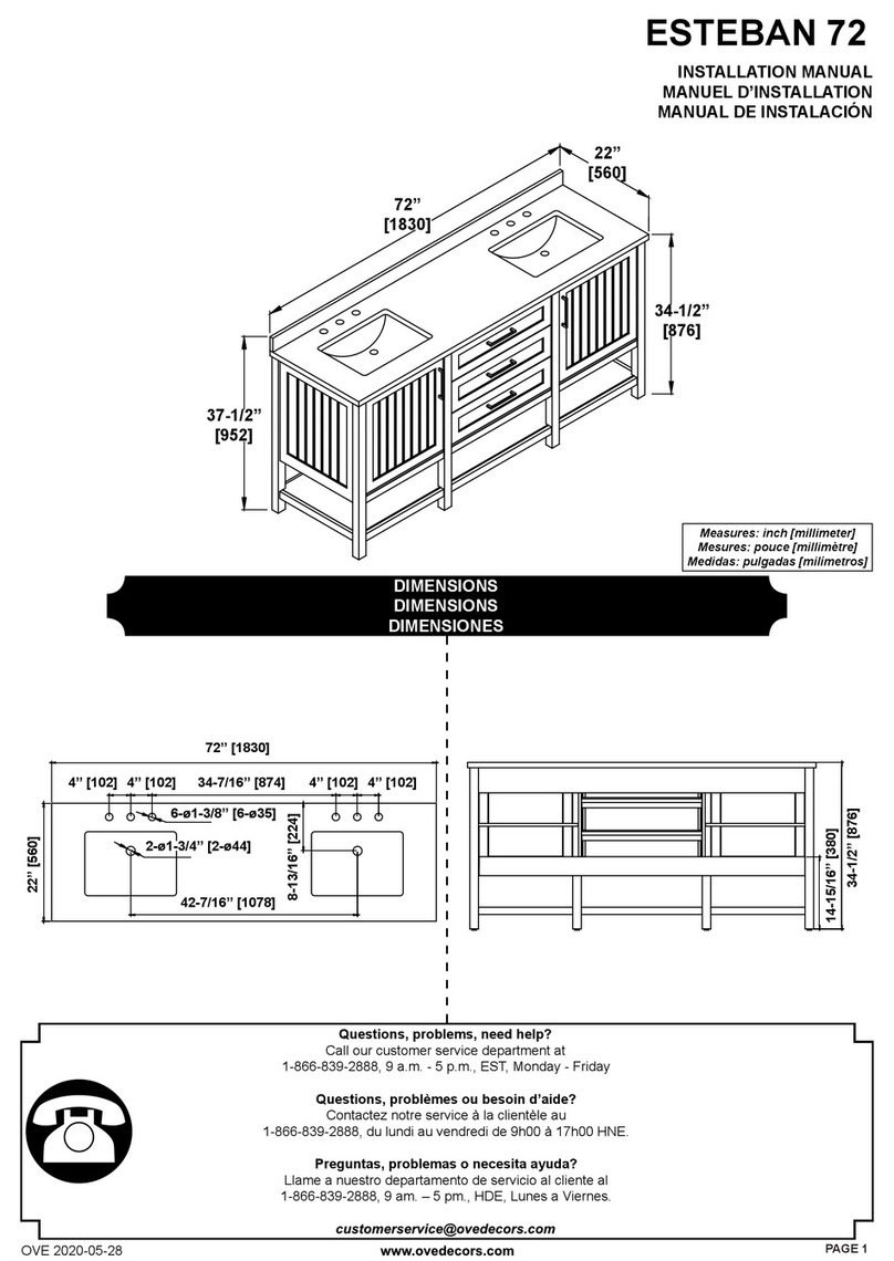 OVE ESTEBAN 72 installation manual