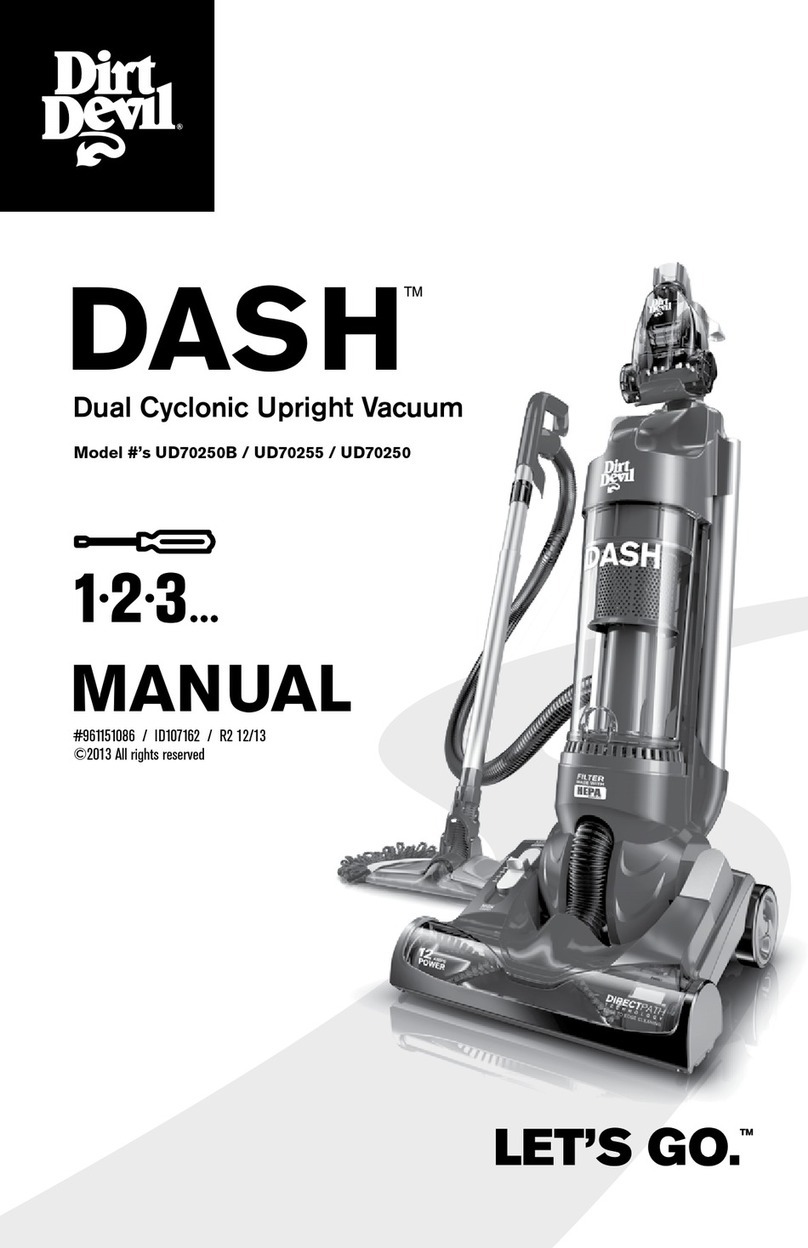 Dirt Devil LET'S GO DASH UD70250B manual
