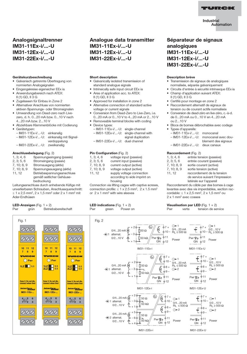 turck IM31-12Ex-i U Series User manual