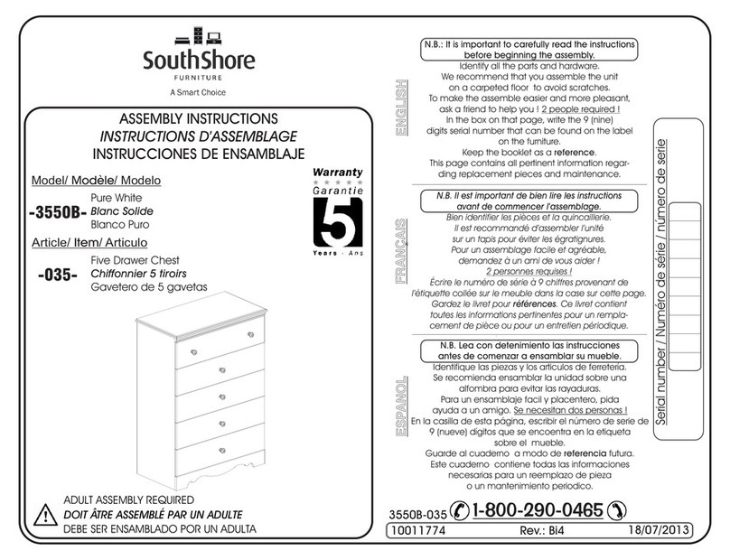 SouthShore 550B035 User manual