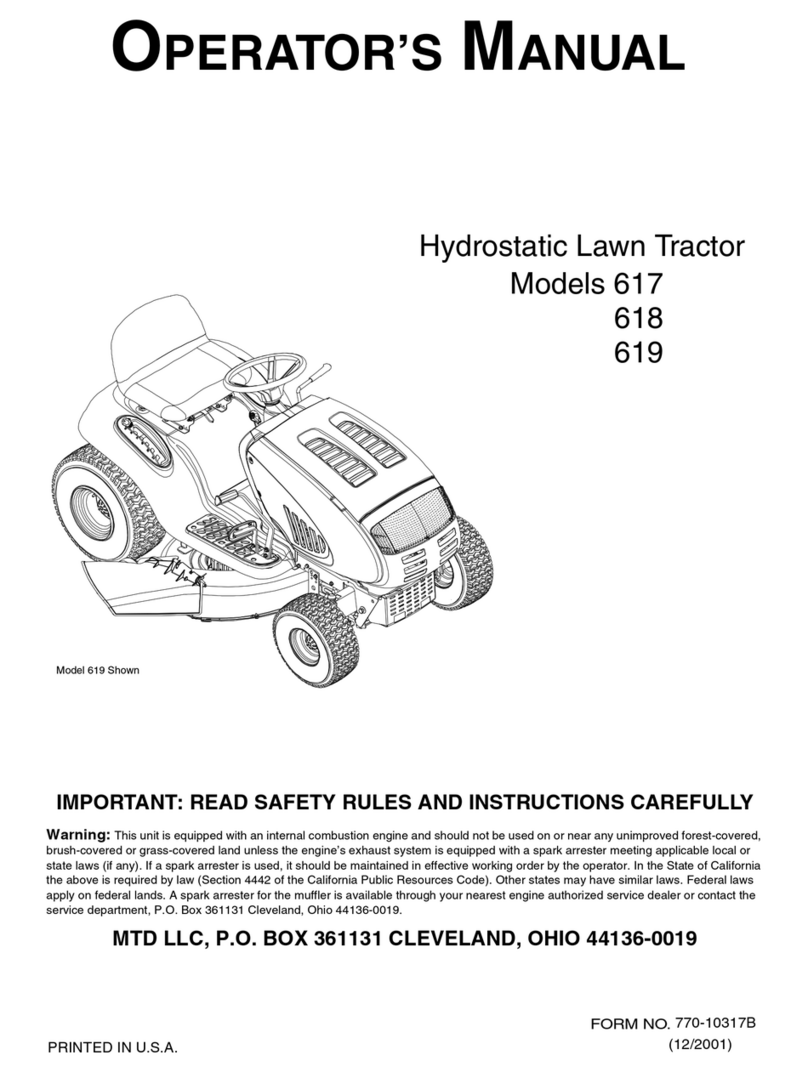 MTD 619 Series Operator's manual
