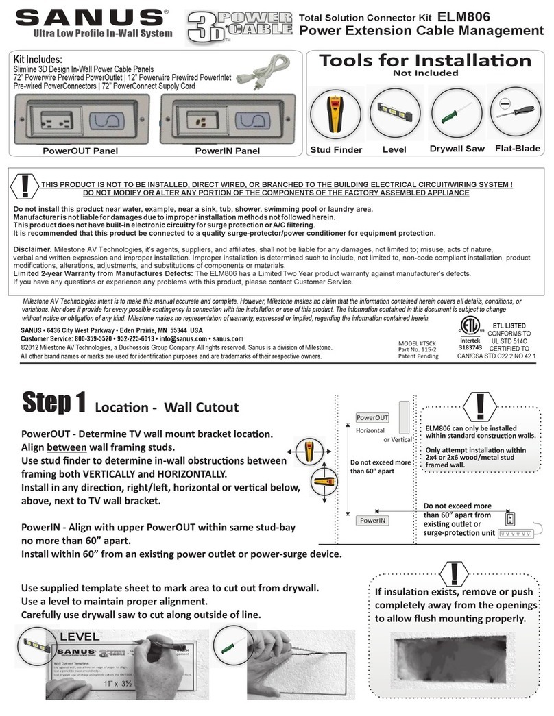 Sanus ELM806 User manual