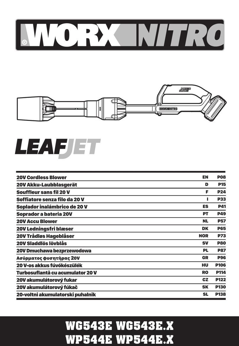 Worx Nitro LEAFJET WG543E User manual Worx Nitro LEAFJET WG543E User manual