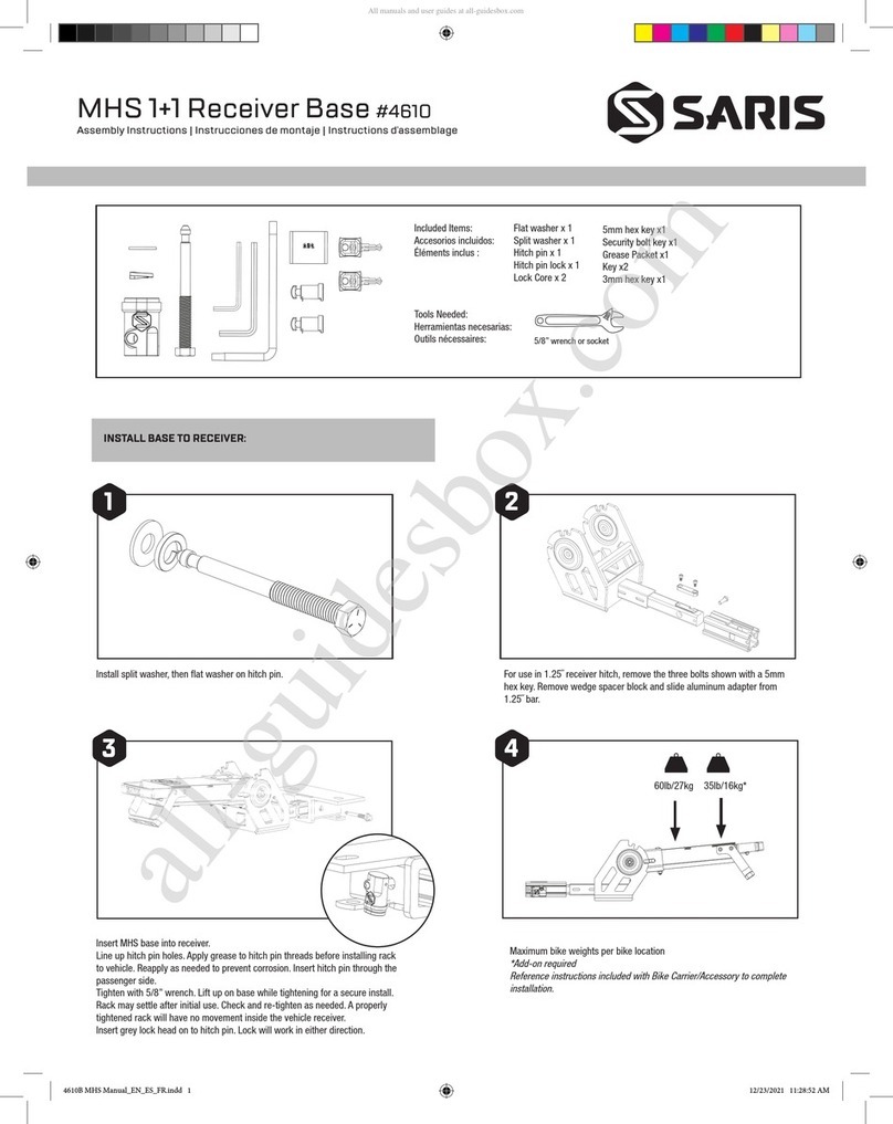 Saris 4610B Assembly instructions