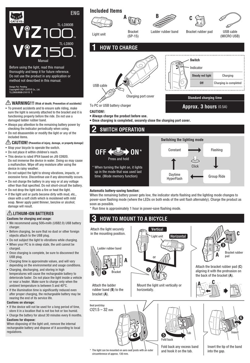 Cateye TL-LD800B manual