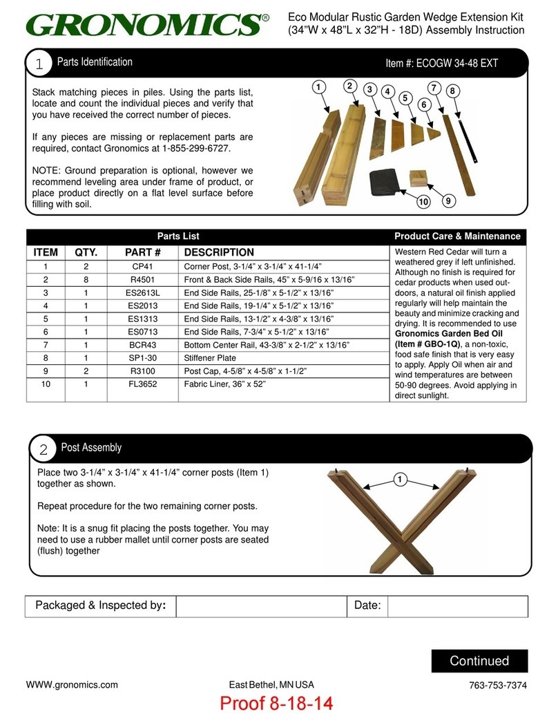 Gronomics ECOGW 34-48 EXT Assembly instruction Gronomics ECOGW 34-48 EXT Assembly instruction