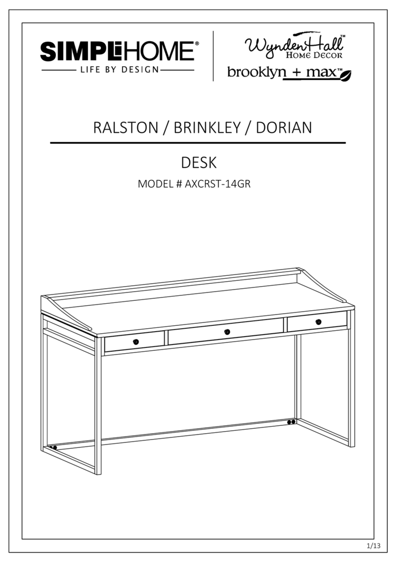 Simpli Home WyndenHall brooklyn+max AXCRST-14GR User manual