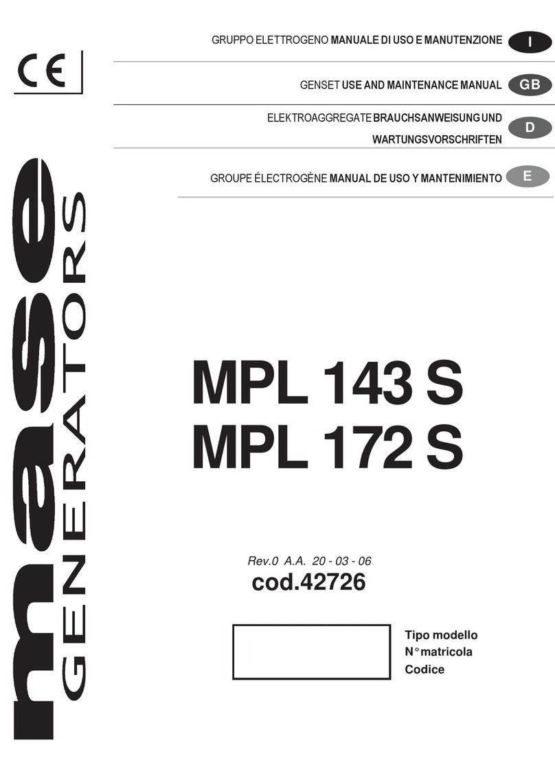 Mase Generators MPL 143 S User manual