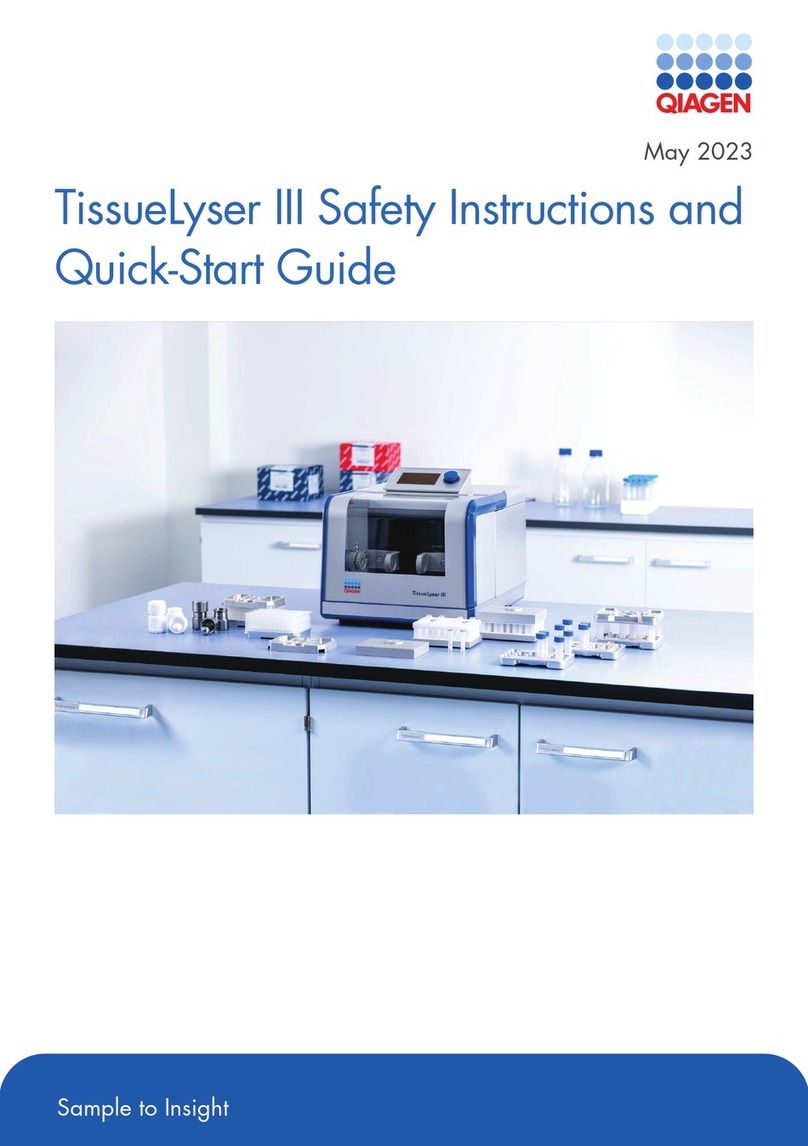 Qiagen TissueLyser III quick start guide