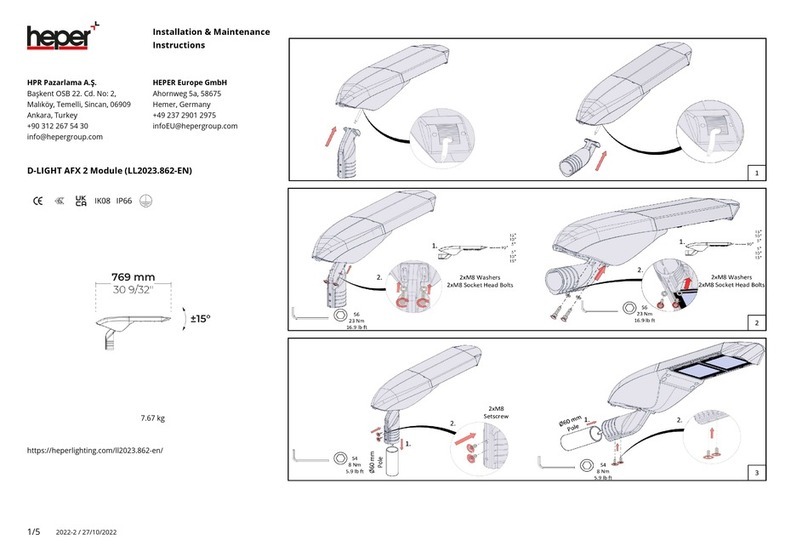 HEPER D-LIGHT AFX 2 Module Installation and operating instructions