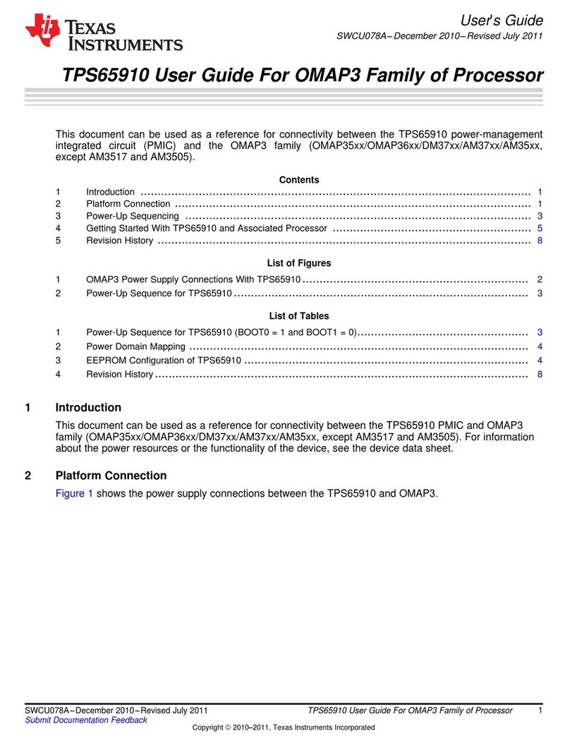 Texas Instruments TPS65910 EVM User manual