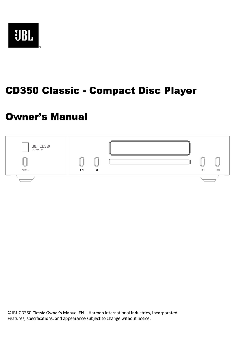 JBL CD350 Classic owner's manual