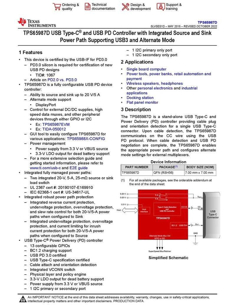 Texas Instruments TPS65987D User manual Texas Instruments TPS65987D User manual