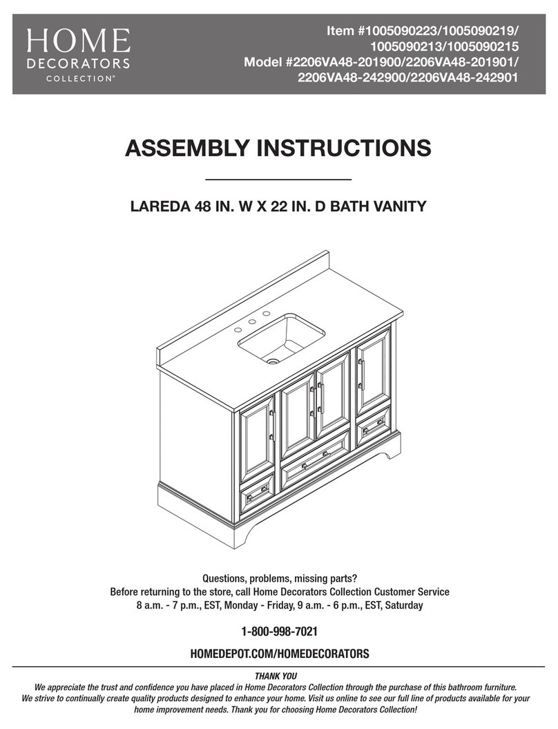 Home Decorators Collection LAREDA 2206VA48-201900 Assembly instructions