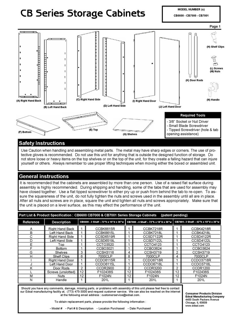 Edsal CB Series User manual Edsal CB Series User manual