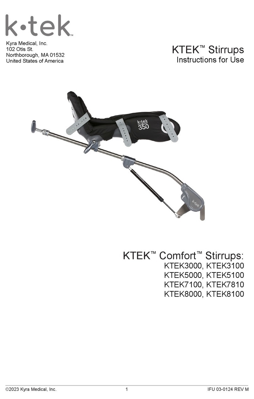 KYRA MEDICAL k-tek Comfort KTEK3000 User manual