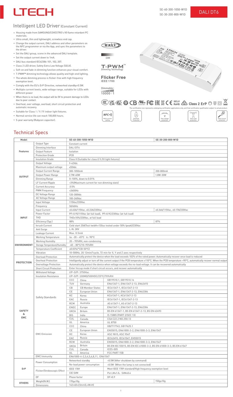 Ltech SE-40-300-1050-W1D quick start guide Ltech SE-40-300-1050-W1D quick start guide