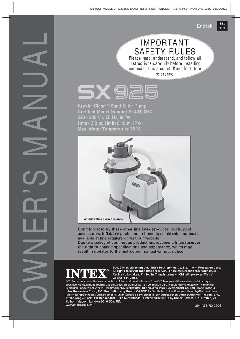 Intex Krystal Clear SF40220RC User manual