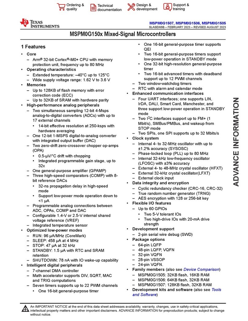 Texas Instruments MSPM0G150 Series manual