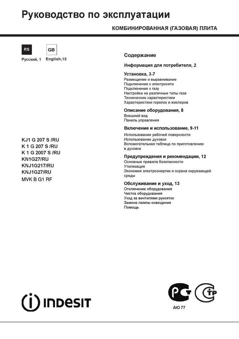 Hotpoint Ariston KJ1 G 207 S/RU operating instructions