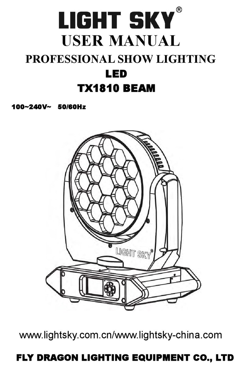 Fly Dragon LIGHT SKY LED TX1810 BEAM user manual Fly Dragon LIGHT SKY LED TX1810 BEAM user manual