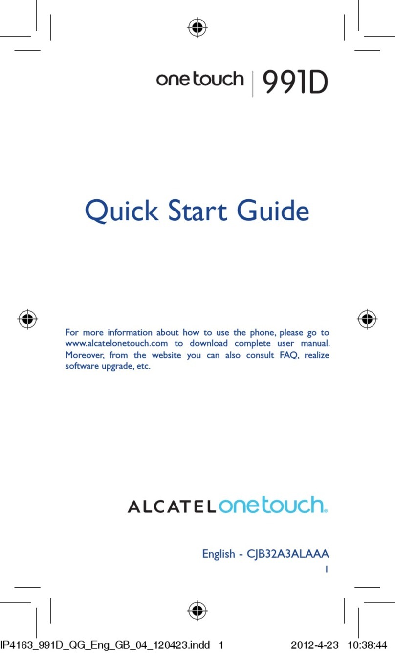 Alcatel one touch 991D User manual