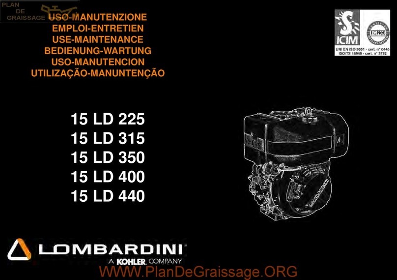 Kohler LOBARDINI 15 LD 400 Parts list manual