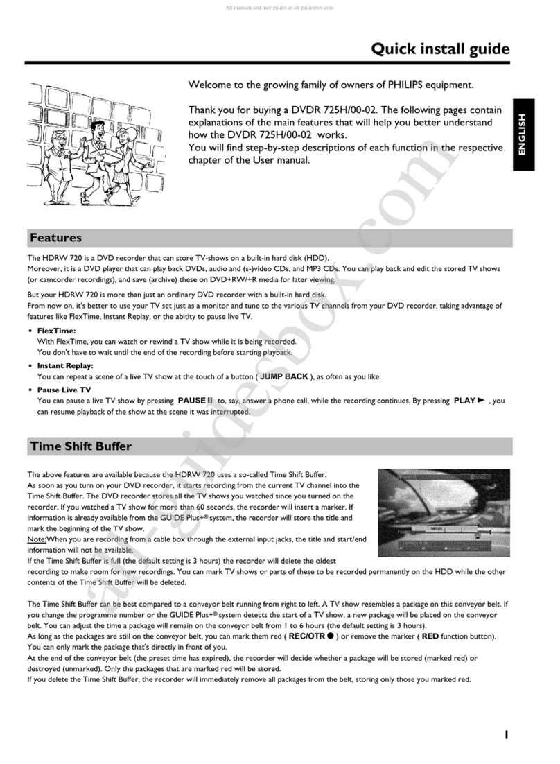 Philips 725H/00-02 Quick install guide