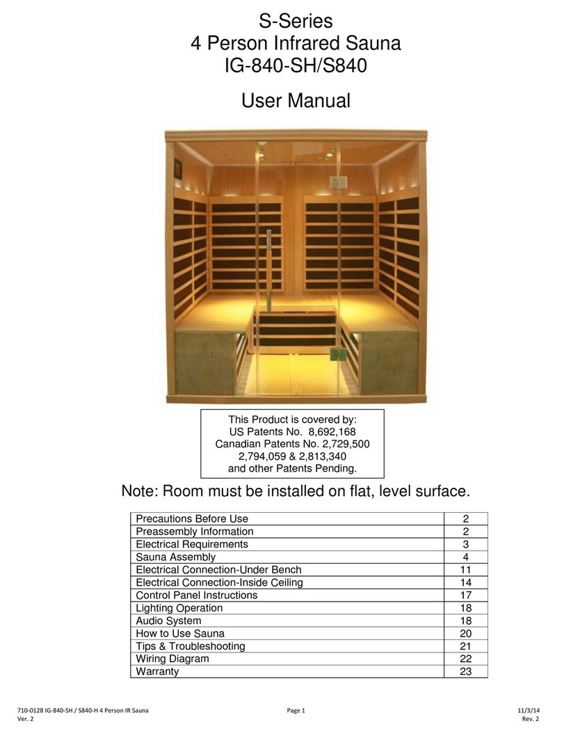 Saunatec S Series User manual Saunatec S Series User manual