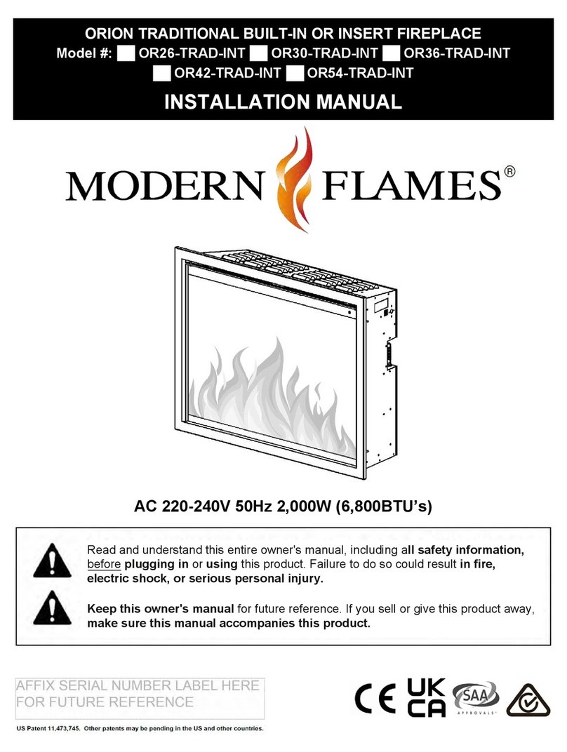 Modern Flames OR26-TRAD-INT User manual Modern Flames OR26-TRAD-INT User manual