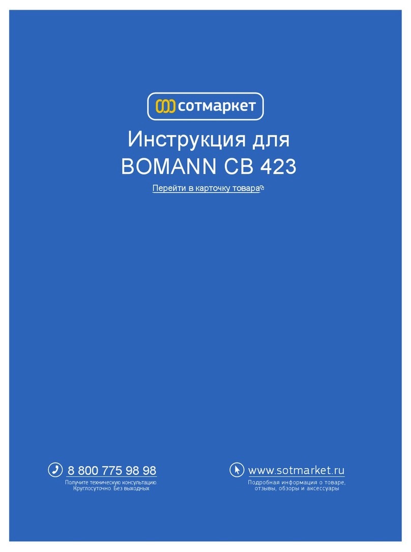 BOMANN CB 423 User manual