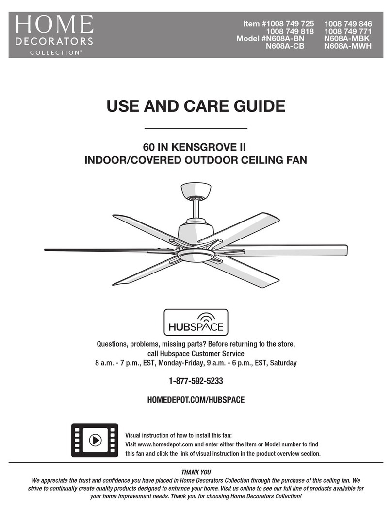 Home Decorators Collection KENSGROVE II N608A-BN Use and care guide