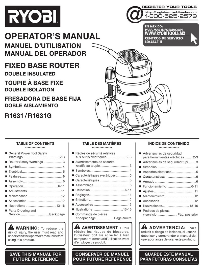 Ryobi R1631 User manual Ryobi R1631 User manual