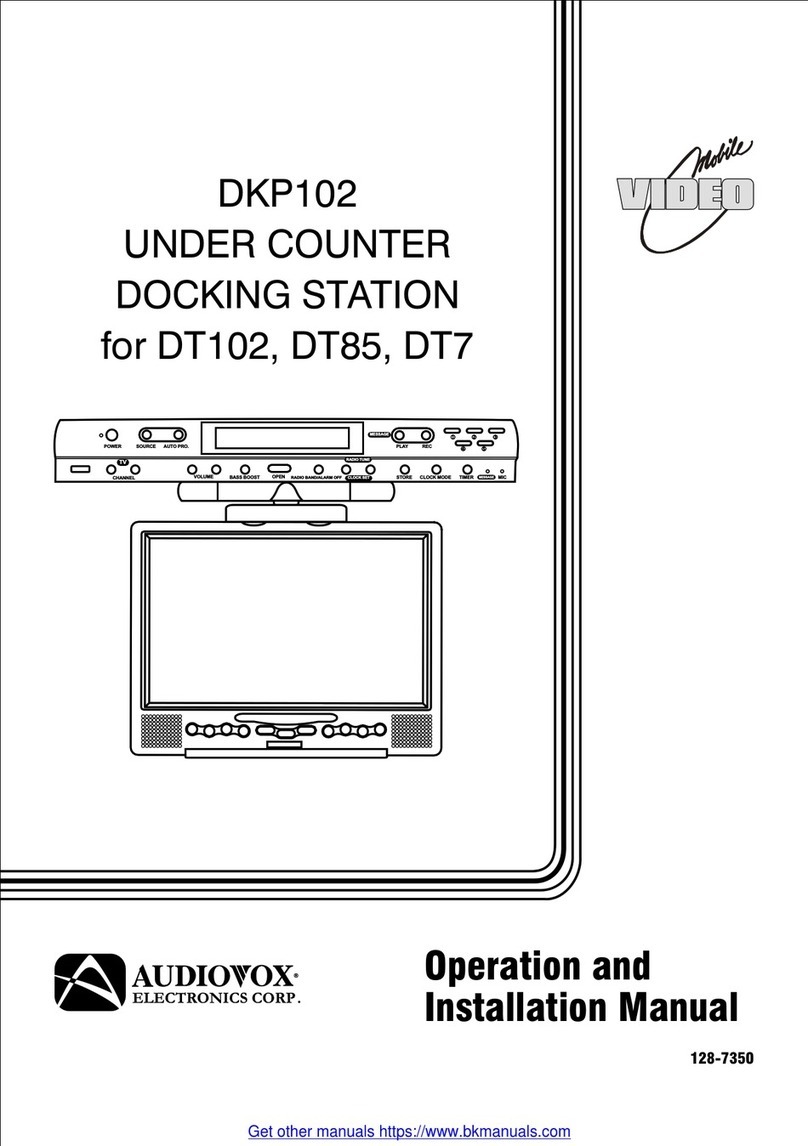 Audiovox DKP102 Operation and installation manual