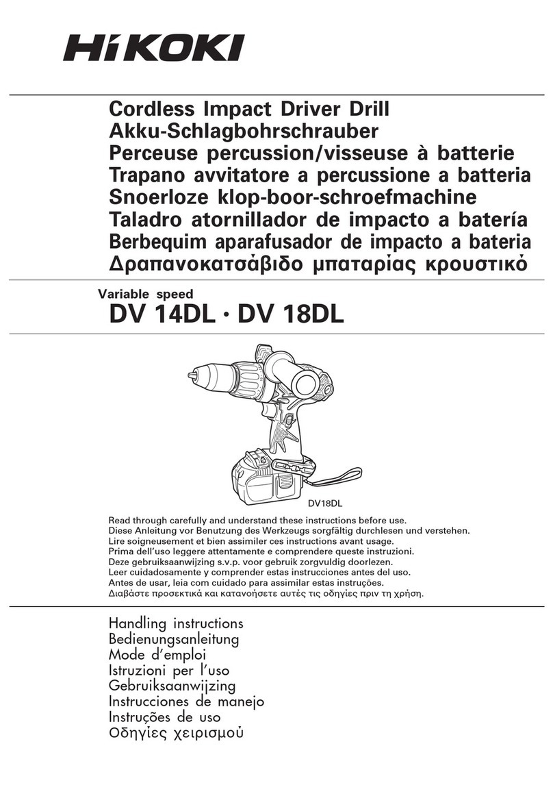 HIKOKI DV 18DL Handling instructions