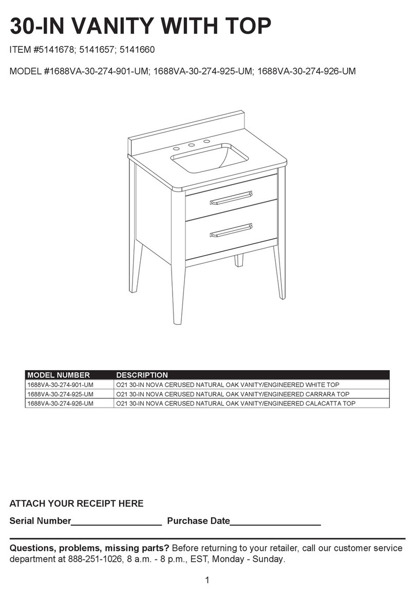 LOWE'S 1688VA-30-274-925-UM Assembly instructions