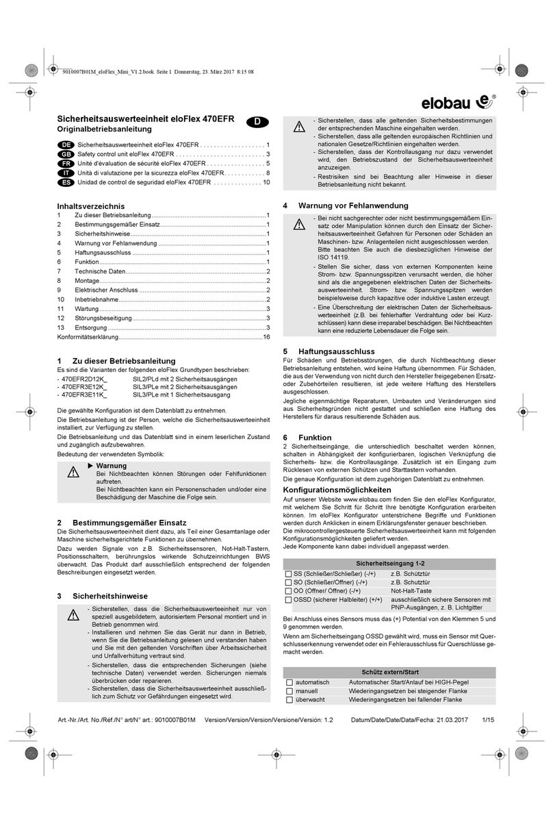 elobau 470EFR2D12K0025 Translation of the original operating instructions