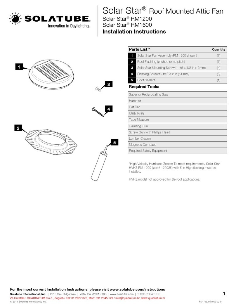Solatube Solar Star RM1200 User manual
