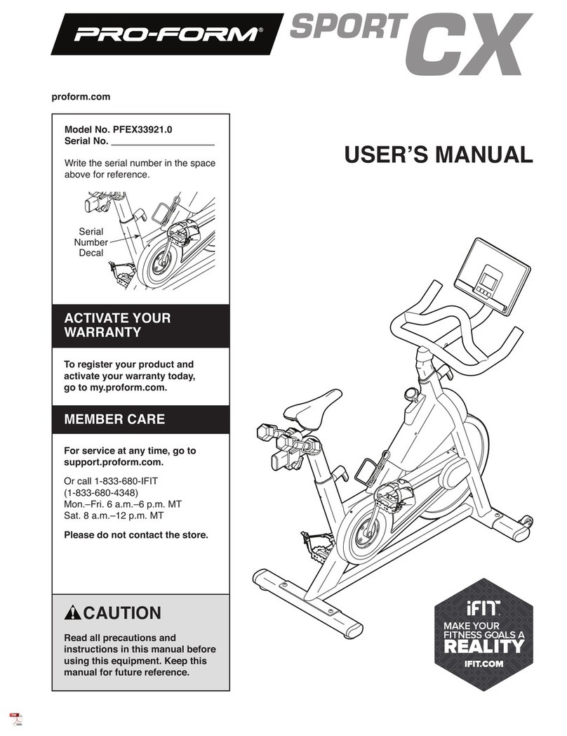 ICON PRO-FORM SPORT CX User manual