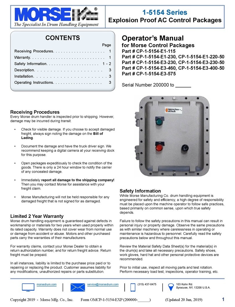 morse CP-1-5154-E1-115 Operator's manual