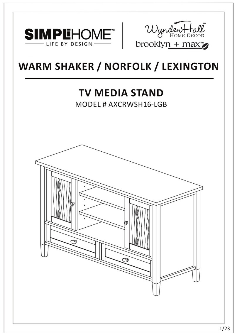 Simpli Home WyndenHall brooklyn+max AXCRWSH16-LGB User manual