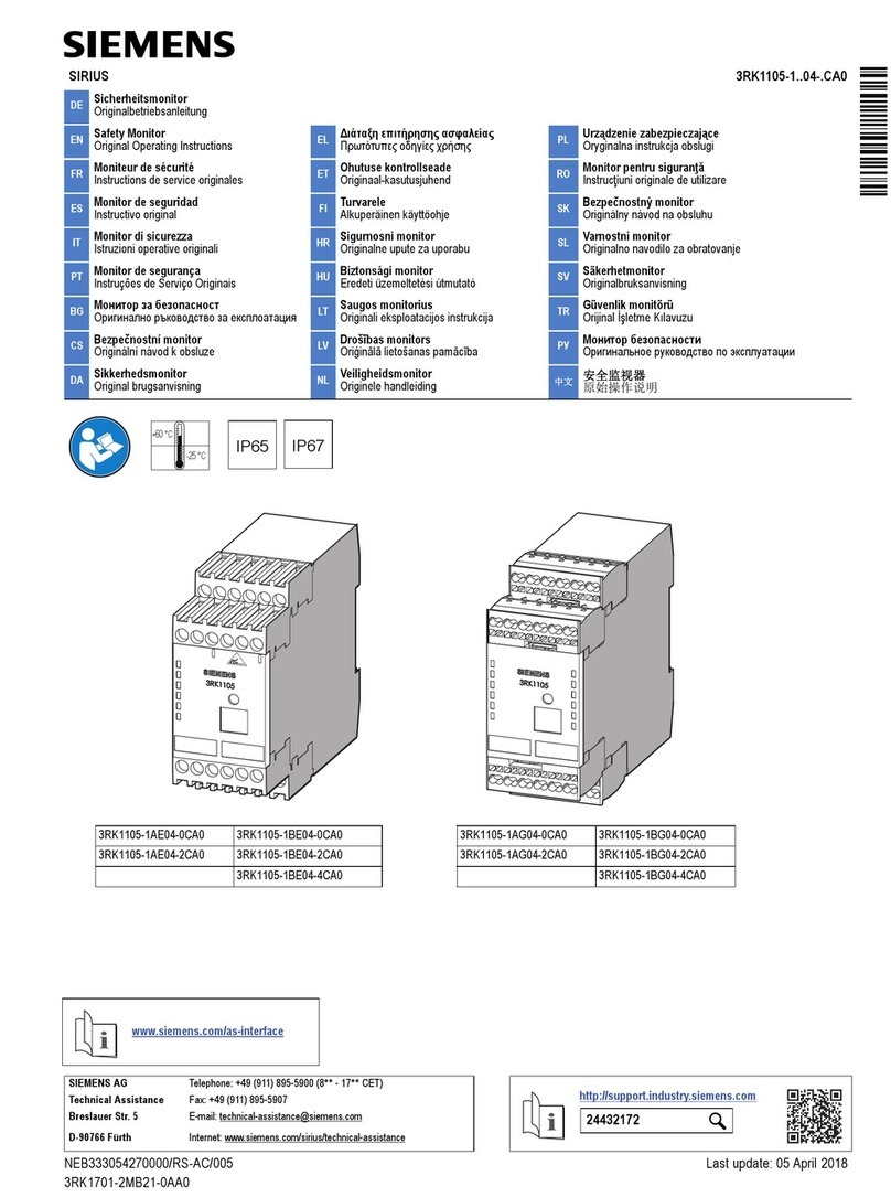 Siemens SIRIUS 3RK1105-1AE04-0CA0 User manual Siemens SIRIUS 3RK1105-1AE04-0CA0 User manual