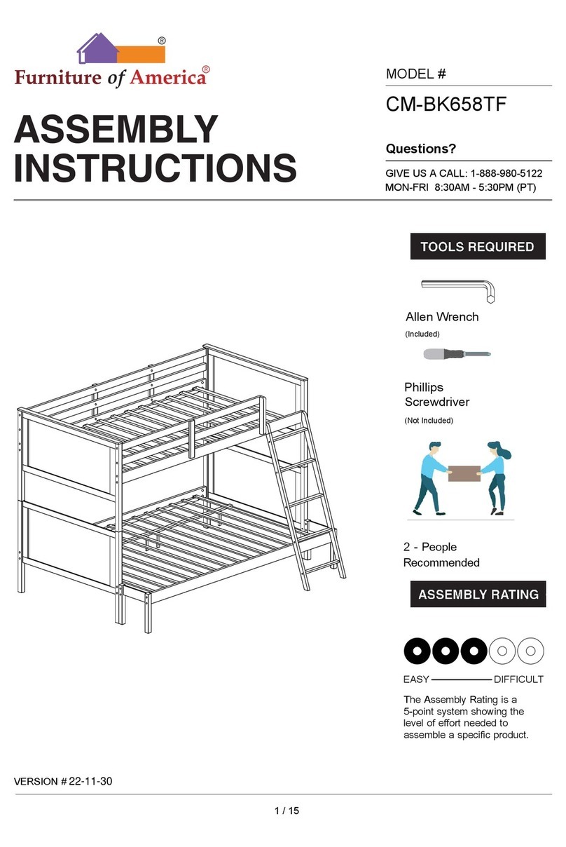 Furniture of America CM-BK658TF Assembly instructions Furniture of America CM-BK658TF Assembly instructions