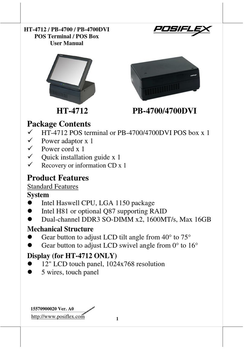 POSIFLEX PB-4700DVI User manual