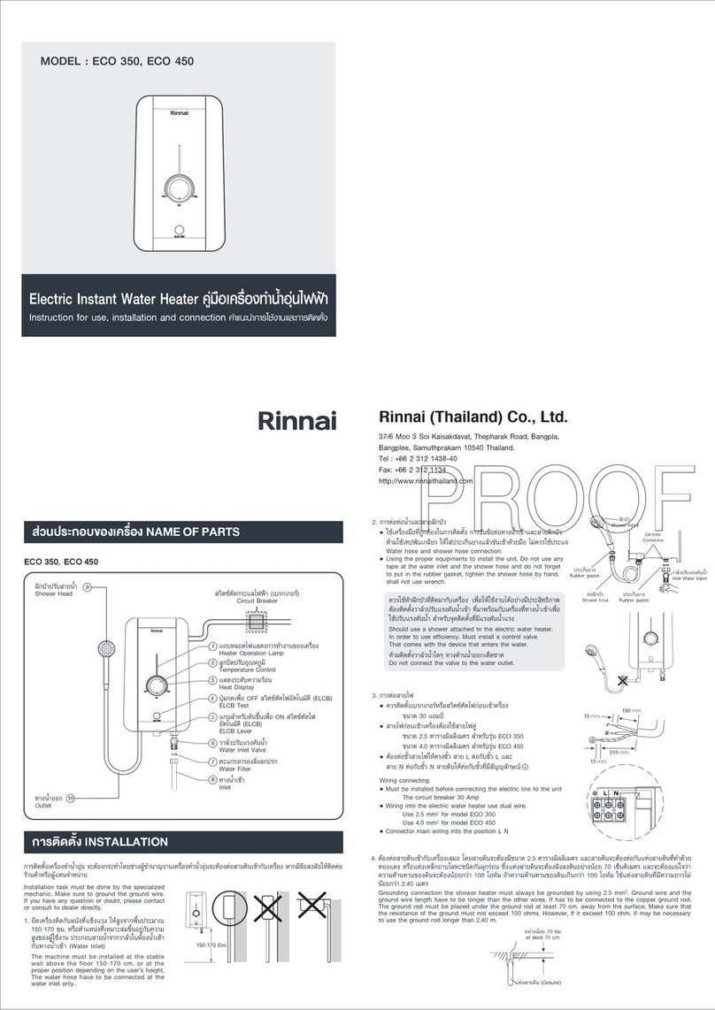Rinnai ECO 350 Troubleshooting guide