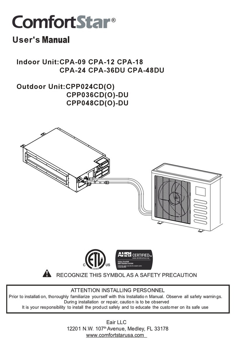 Comfort Star CPA-09 User manual