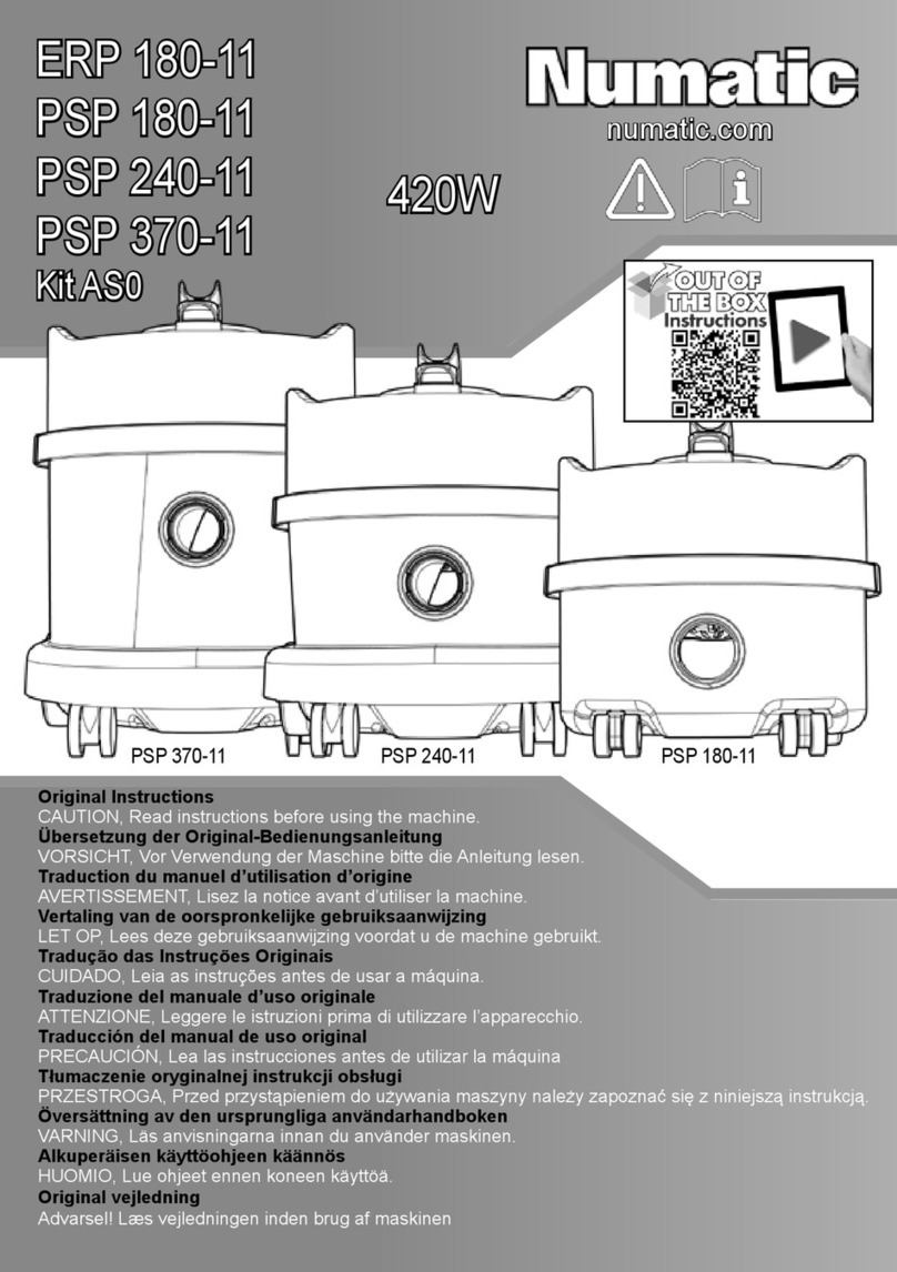 Numatic PSP 240-11 instructions