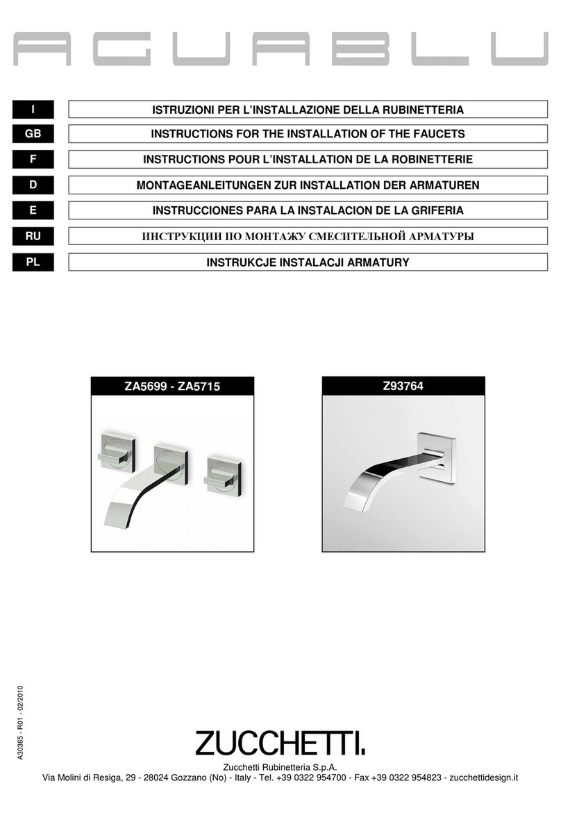 ZUCCHETTI ACUABLU ZA5699 Instruction for the installation