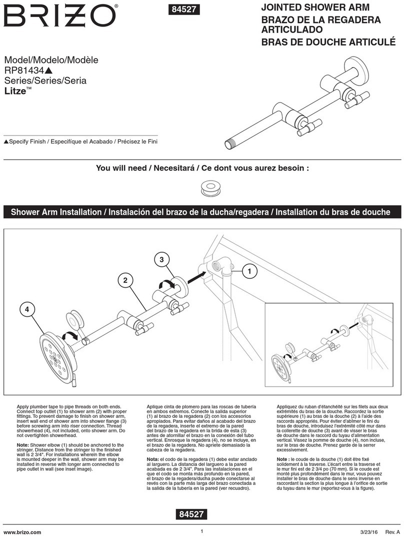 Brizo Litze RP81434 Series User manual